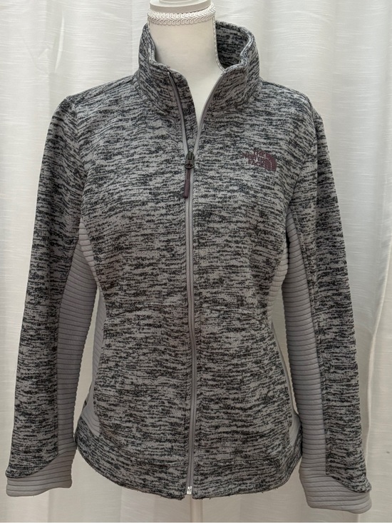 The North Face Jackets & Blazers - The North Face Heathered Grey Full-Zip Fleece Jacket